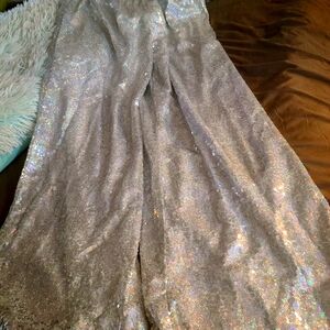 Sequin silver pants medium